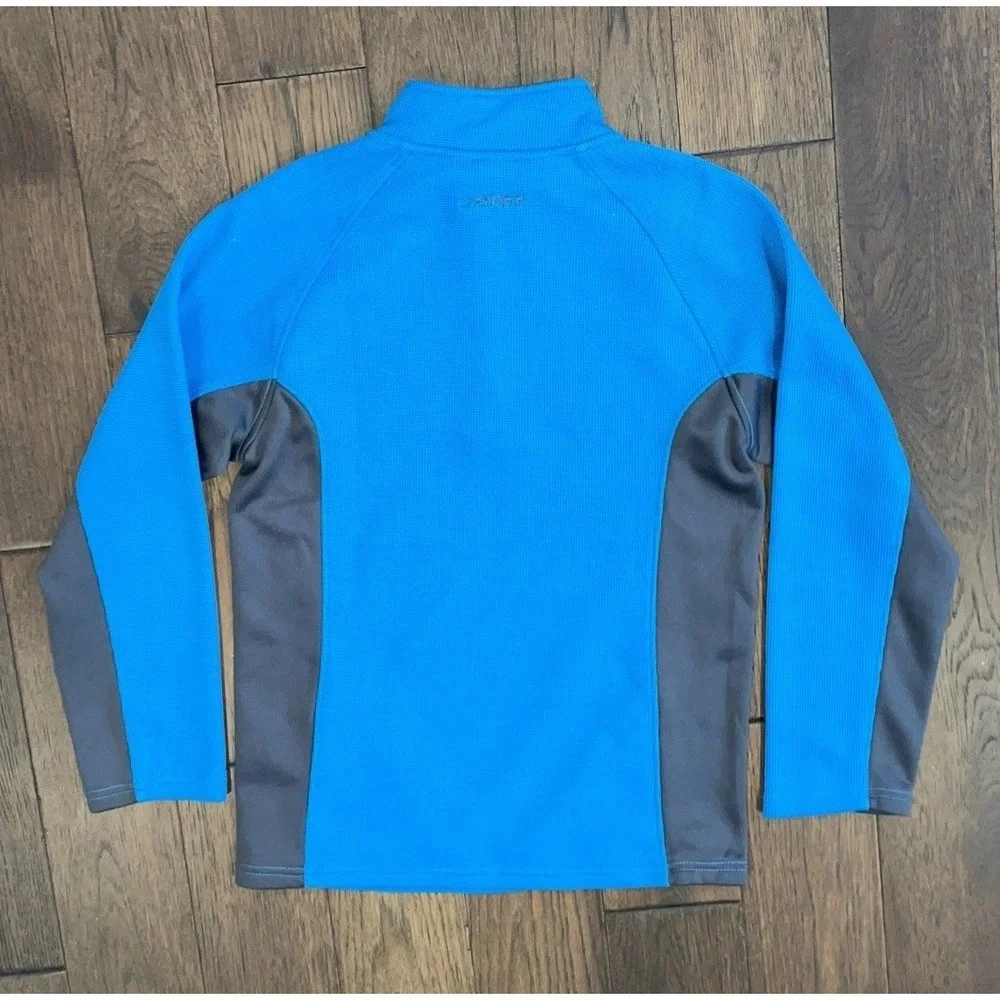 SPYDER Youth Size XL(18-20) Blue‎ Pullover 1/4 Zip Fleece Lined